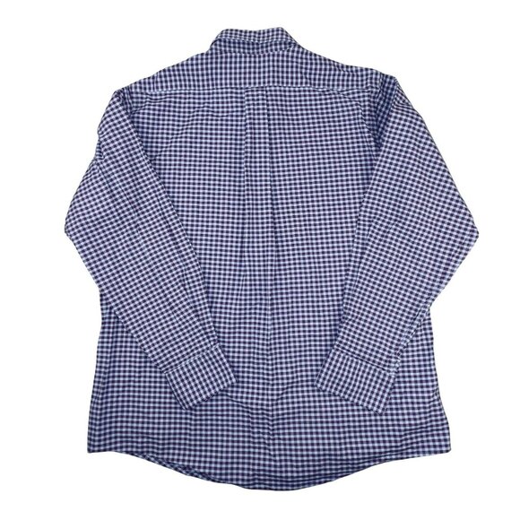 Mens Dress Shirt Cranberry and Blue Plaid Button Down size L NWOT JH939 - Picture 3 of 5